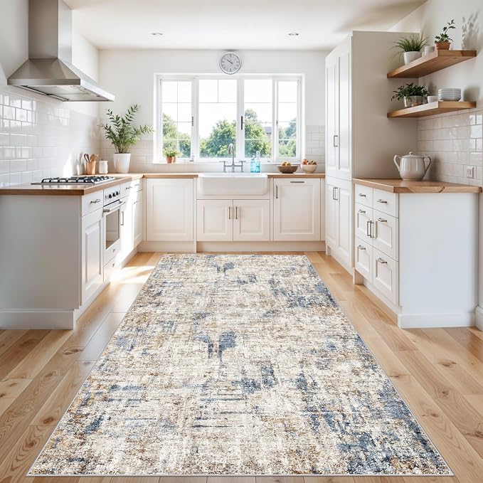 4x12 Wide Hallway Runner Rug – Non-Slip Washable Rubber-Backed Large Carpet - Image 2