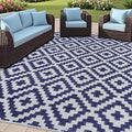 SAND MINE Reversible Mats, Plastic Straw Rug, Modern Area Rug, Large Floor Mat by SANDMIND