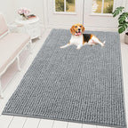 OLANLY Dog Door Mat for Muddy Paws 70x46, Ultra Absorbent Chenille Mud Doormat by OLANLY