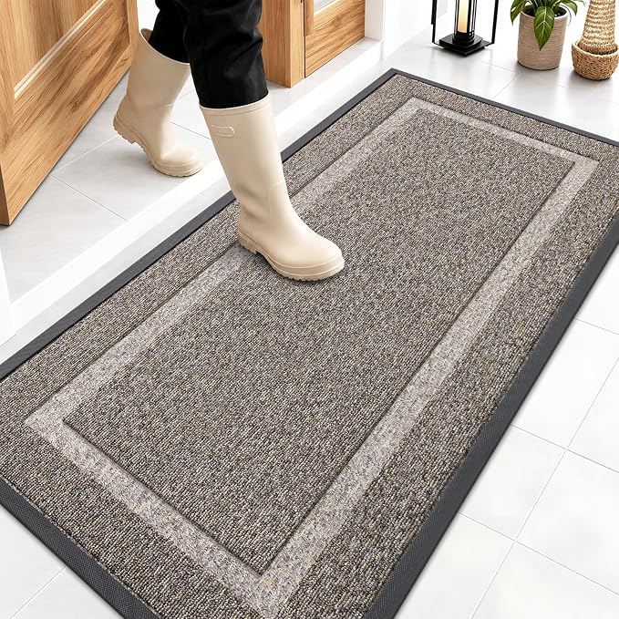 OLANLY Front Door Mat Indoor Outdoor Entrance, Waterproof All-Season, by OLANLY