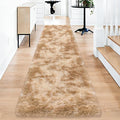 2x10 Feet Beige Fluffy Runner Rug by TENNOLA
