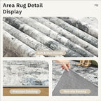 Soalmost Abstract Rug 8x10 Large Living Room Rugs Neutral Modern Washable Area - Image 6