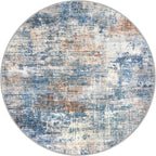 IOHOUZE Abstract Round Area Rug 6 Ft Washable Circle Rugs Large Round Rug Non - Image 10