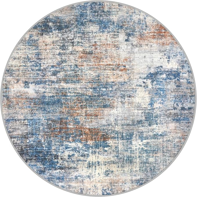 IOHOUZE Round Area Rug 5 Ft Circle Entryway Rugs Round Washable Door Mat Indoor - Image 10