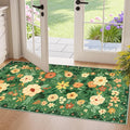 DUKINO 2x4 Rug for Entryway, Washable Kitchen Floral Runner Rug by DUKINO