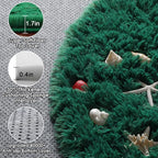 ONASAR Dark Green Round Area Rug 4ft, Soft Bedroom Circle Rugs - Image 2