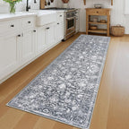 KILOCOCO Runner for Hallway 3x12 Runner Rug Printed Vintage Floral Washable Rug - Image 8