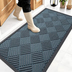 OLANLY Front Door Mat Outside Entrance 47x23, Heavy Duty Sturdy Natural Rubber by OLANLY