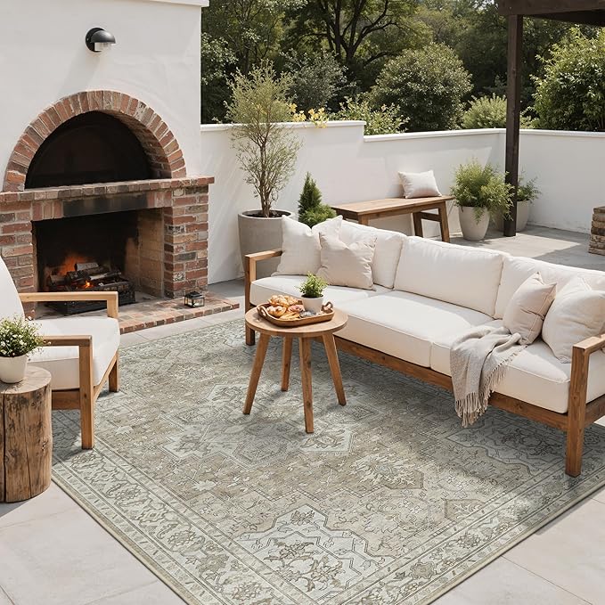 GENIMO Outdoor & Indoor Area Rug 4'x6', Waterproof, Non-Shedding, Easy Cleaning - Image 6
