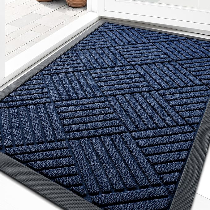 OLANLY Front Door Mat Outside Entrance 29.5x17, Heavy Duty Sturdy Natural by OLANLY