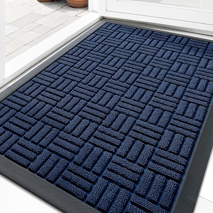 OLANLY Front Door Mat Outside Entrance 29.5x17, Heavy Duty Sturdy Natural by OLANLY