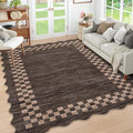 GarveeHome Scalloped Washable Rug 9x12 Area Rug by GarveeHome
