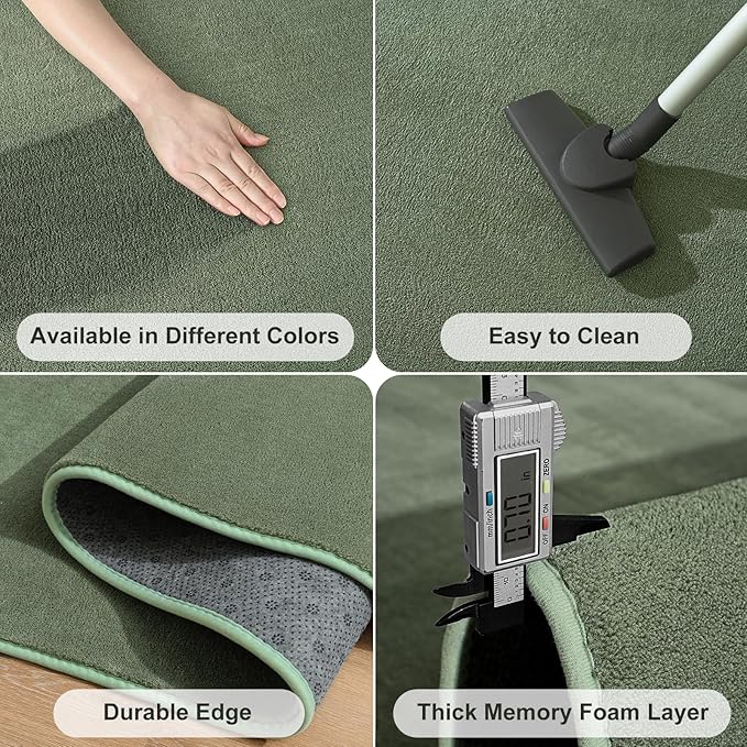 Amearea Modern Soft Hallway Runner Rug, 2x6 Fluffy Bedroom Bedside Rugs - Image 5