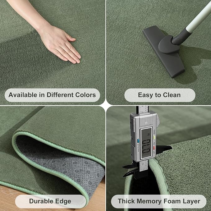 Amearea Large Modern Area Rugs for Bedroom Living Room, 8x10 Feet Sage Green - Image 5