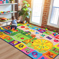 Kids Rugs for Playroom Classroom Bedroom, Educational and Fun Play Mat by BBENRON