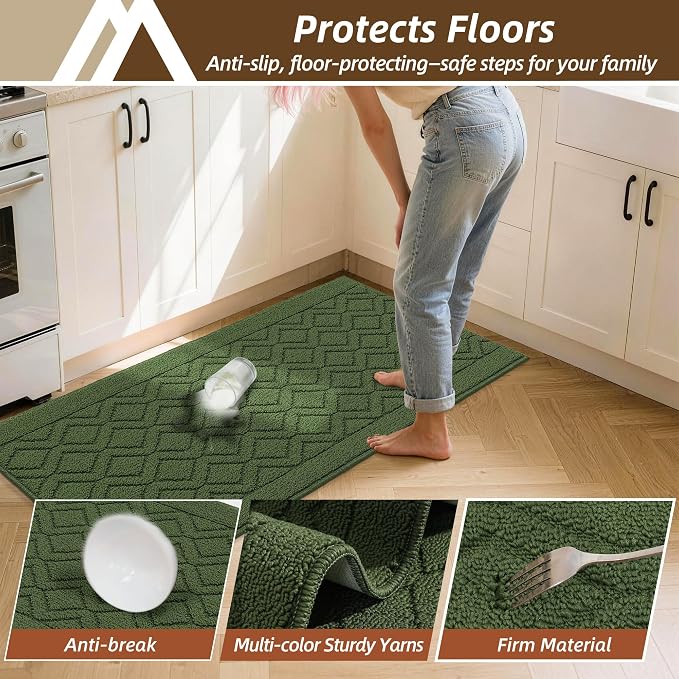 COSY HOMEER Kitchen Rugs 24"x35" Non-Slip Washable Kitchen Mats - Image 6
