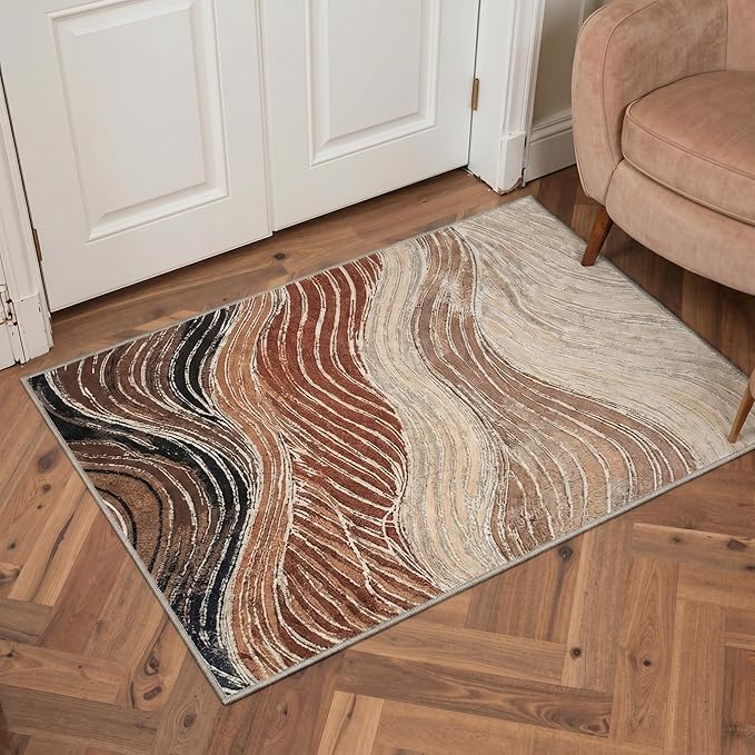 BEIMO Area Rugs 5x7 for Living Room Bedroom, Modern Abstract Machine Washable - Image 5