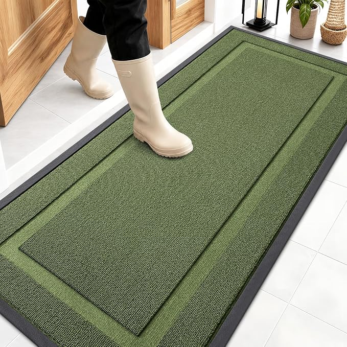 OLANLY Front Door Mat Indoor Outdoor Entrance, Waterproof All-Season, by OLANLY
