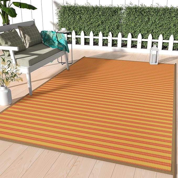 GENIMO Outdoor Rug for Patio Clearance, Lightweight Waterproof RV Camping Mat by GENIMO