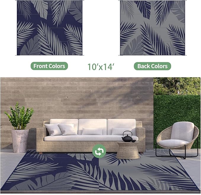 GENIMO Outdoor Rug 10' x 14' Waterproof - Image 2