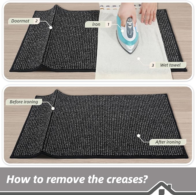 BEQHAUSE Dirt Trapper Door Mat 32" x 48", Non-Slip Washable Doormats Entrance - Image 9