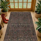 Boho Dark Brown 3x5 Large Entryway Rug - Image 6