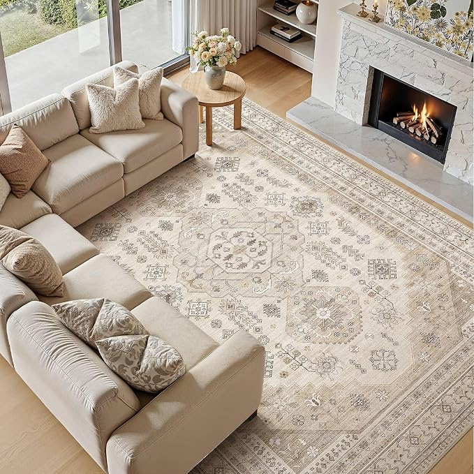 8x10 Washable Area Rug, Large Rugs - Image 2