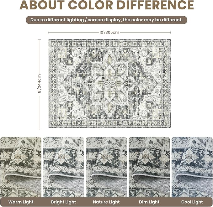 zesthome 8x10 Area Rugs-Washable Rug - Image 2