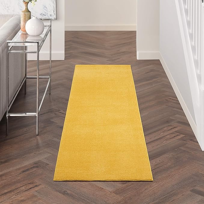 Nourison Home Nourison Essentials Yellow 2'2" x 10' Area Rug by NourisonHome