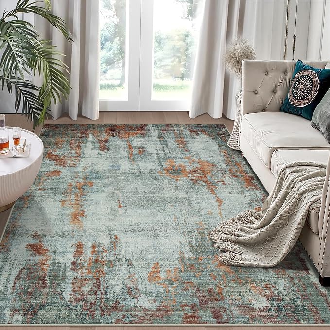 5x7 Area Rugs for Living Room Rug Washable: Modern Rug for Dining Room Bedroom by Aelenmu