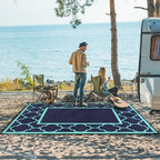 GENIMO 8 ' x 10 ' Outdoor Rug for Patio, Waterproof Indoor Outdoor Plastic - Image 5