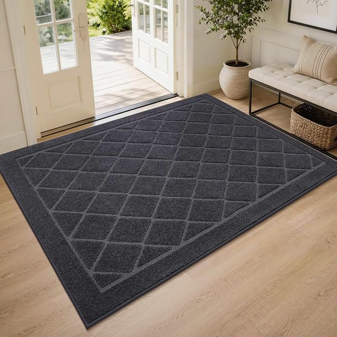 BEQHAUSE Dirt Trapper Door Mat 48" x 72", Doormat Non-Slip Entryway Rugs by BEQHAUSE