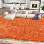 9x12 Orange Area Rugs for Living Room, Large Fluffy Shag Rug for Bedroom Nursery - Image 2