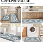 Boho Kitchen Mats for Floor 2 Piece Set Anti Fatigue Cushioned PVC Kitchen Rugs - Image 6