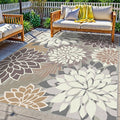 3x5 Washable Rug for Living Room Tropical Botanical Modern Floral Chenille Area by ArenaRug