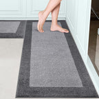 Machine Washable Kitchen Rugs Set of 2, Non Slip Kitchen Mats by Unknown