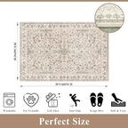 3x5 Kitchen Rug Washable Non-Slip, Soft Low-Pile Thin Door Mat - Image 2