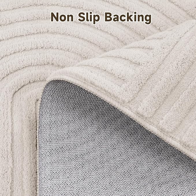 Pauwer 3x8 Washable Area Rugs for Living Room Modern Beige Solid Color Soft - Image 5