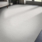 CAMILSON Easy Jute Rug 5x7, Indoor Outdoor Off-White Farmhouse Area Rugs - Image 8