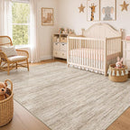 Nakagishi 7X9 Area Rugs Living Room: Washable Large Vintage Rug Neutral - Image 7