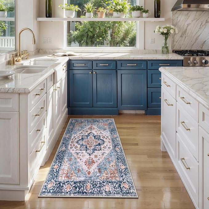 SERISSA 2x4 Boho Rugs for Entryway, Washable Non-Slip Kitchen Runner Rug - Image 2