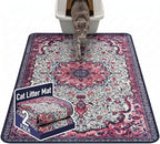 Hompet Cat Litter Mat 2 Pack, 48x60 Large Machine Washable Trapping Mats by Hompet