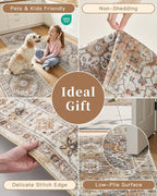 Madane 2-Piece Kitchen Runner Rug Set, Small Area Rug Non-Slip Vintage Door Mat - Image 6