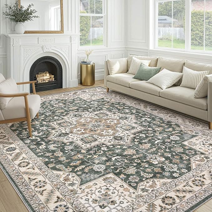 Vintage Living Room Area Rug 10x14 by COTILED