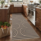 Tangsoo Modern Rainbow Easy Jute Rug 2.6x10 Washable Kitchen Runner - Image 2