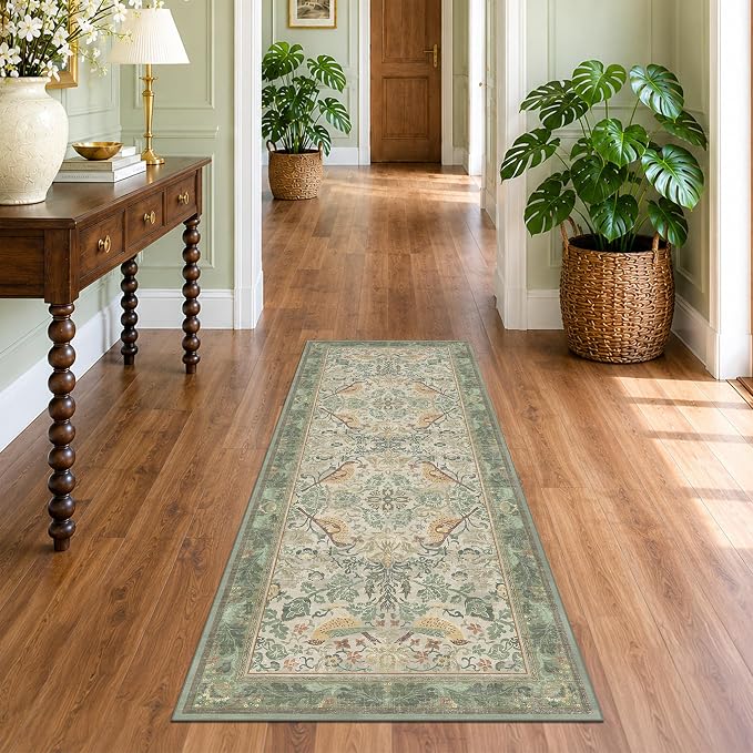 Hazo Haus Boho Long Bathroom Runner Rug 2x6 by HazoHaus