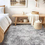 UERMEI Square Area Rugs : Washable 6x6 Neutral Modern Abstract Carpet - Image 4