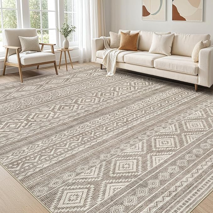 cotiled 12x15 Area Rugs Living Room Rug: Washable Boho Rugs by COTILED