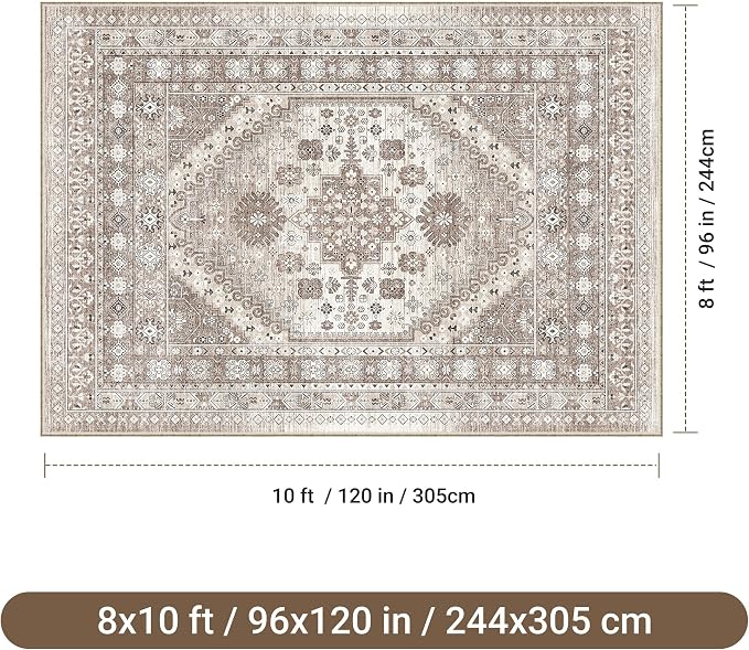 befbee Washable Rug 8x10 Area Rugs - Image 2
