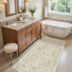 Madane Washable Area Rug 2x4, Small Entryway Rug Non-Slip Vintage Door Mat - Image 3